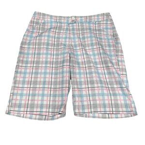 Callaway Womens Opti-Dri Golf Colorful Plaid Chino Shorts Size 6